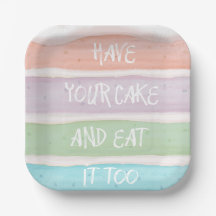 Pastelkleurig Laag Cake Ontwerp