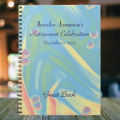 Pastelkleurig met Roze Harten Pensioenfeest Gastbo Notitieboek