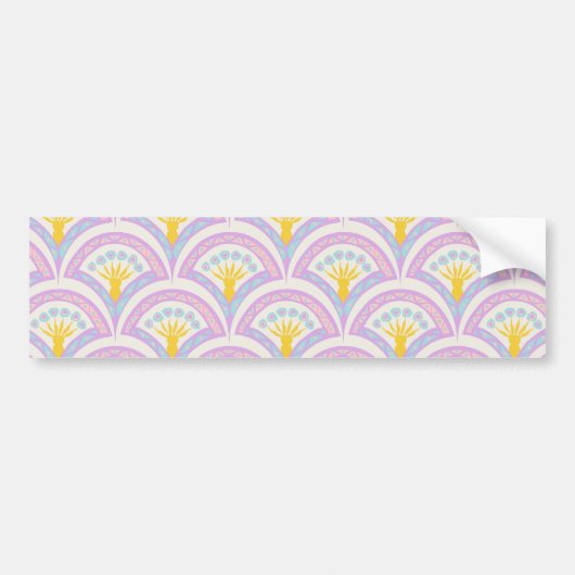 Pastelkleurig omhullingspatroon bumpersticker (Voorkant)