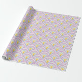 Pastelkleurig omhullingspatroon cadeaupapier (Uitgerold)