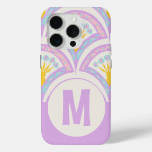 Pastelkleurig omhullingspatroon iPhone 15 pro case