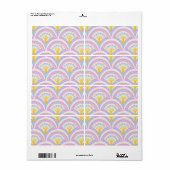 Pastelkleurig omhullingspatroon etiket (Full Sheet)