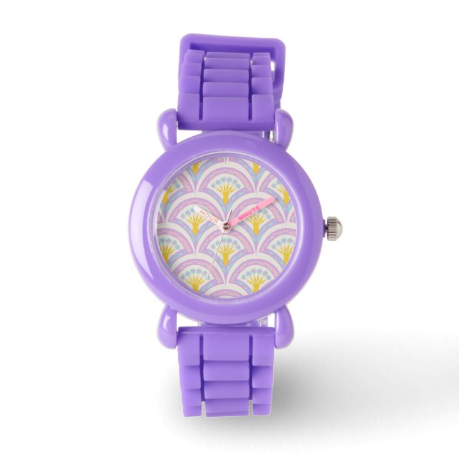 Pastelkleurig omhullingspatroon horloge (Voorkant)