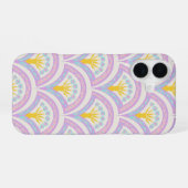 Pastelkleurig omhullingspatroon iPhone 16 hoesje (Achterkant horizontaal)