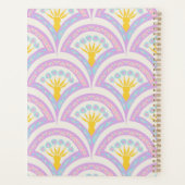 Pastelkleurig omhullingspatroon planner (Achterkant)