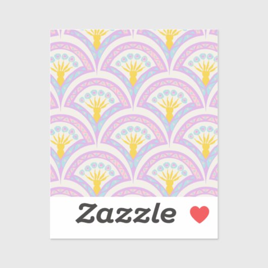 Pastelkleurig omhullingspatroon sticker (Vel)