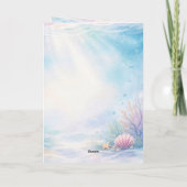 Pastelkleurig onder de zee verjaardagsfeest walvis (Achterkant)