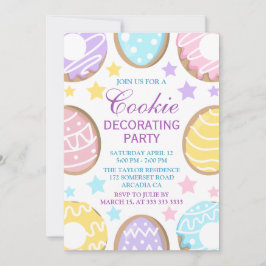 Pastelkleurig Pasen Koekje Decoratie Ontwerp Kaart