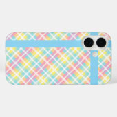 pastelkleurig plaid Case-Mate iPhone case (Achterkant (horizontaal))