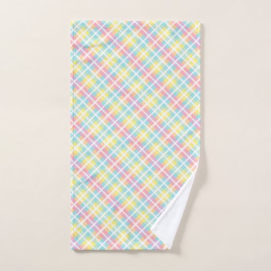 pastelkleurig plaid handdoek (Handdoek)