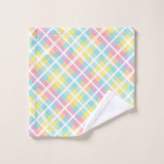 pastelkleurig plaid washandje