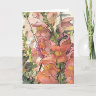 Pastelkleurig Potlood Bloem Illustratie Kaart