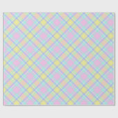 Pastelkleurig ruitjespapier cadeaupapier (Vlak)