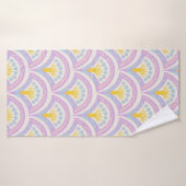Pastelkleurig schelp patroon badhanddoek (Badhanddoek)