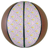 Pastelkleurig schelp patroon basketbal (Verticaal)