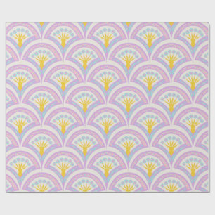 Pastelkleurig schelp patroon cadeaupapier