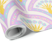 Pastelkleurig schelp patroon cadeaupapier (Rol Hoek)