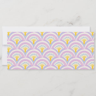 Pastelkleurig schelp patroon feestdagenkaart