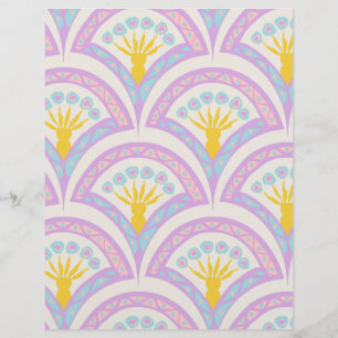 Pastelkleurig schelp patroon flyer