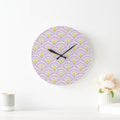 Pastelkleurig schelp patroon grote klok (Huis)