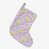 Pastelkleurig schelp patroon kleine kerstsok (Voorkant (Hangend))