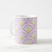 Pastelkleurig schelp patroon koffiemok (Voorkant links)