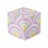 Pastelkleurig schelp patroon kubus (Achter hoekig)