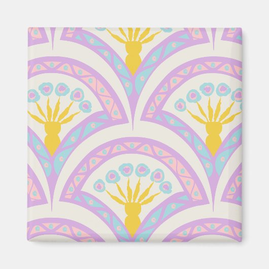Pastelkleurig schelp patroon magneet (Voorkant)