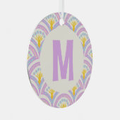 Pastelkleurig schelp patroon metalen ornament (Voorkant Rechts)