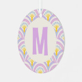 Pastelkleurig schelp patroon metalen ornament (Voorkant links)