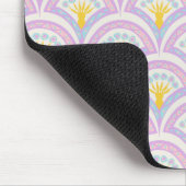 Pastelkleurig schelp patroon muismat (Hoek)