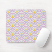 Pastelkleurig schelp patroon muismat (Met muis)