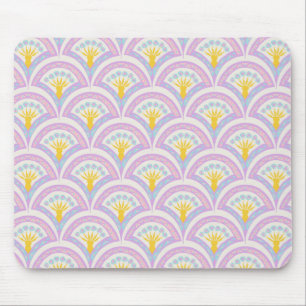 Pastelkleurig schelp patroon muismat
