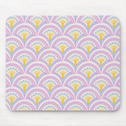 Pastelkleurig schelp patroon muismat (Voorkant)