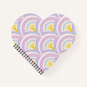 Pastelkleurig schelp patroon notitieboek