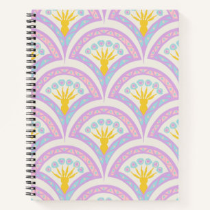 Pastelkleurig schelp patroon notitieboek