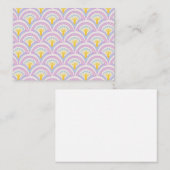 Pastelkleurig schelp patroon notitiekaartje (Voorkant / Achterkant)