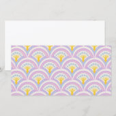 Pastelkleurig schelp patroon save the date (Voorkant / Achterkant)