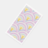 Pastelkleurig schelp patroon servet (Hoek)