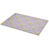 Pastelkleurig schelp patroon snijplank (Hoek)