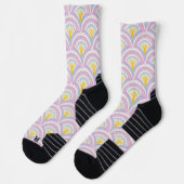 Pastelkleurig schelp patroon sokken (Links)