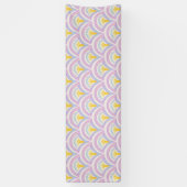 Pastelkleurig schelp patroon spandoek (Verticaal)