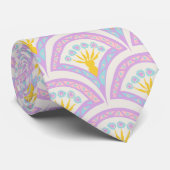 Pastelkleurig schelp patroon stropdas (Opgerold)