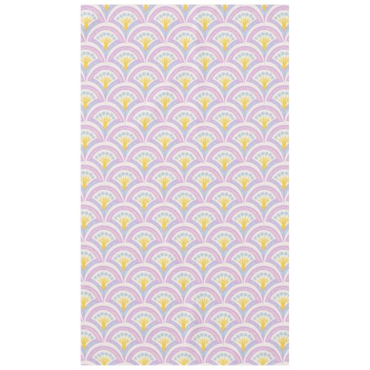 Pastelkleurig schelp patroon tafelkleed (Voorkant)