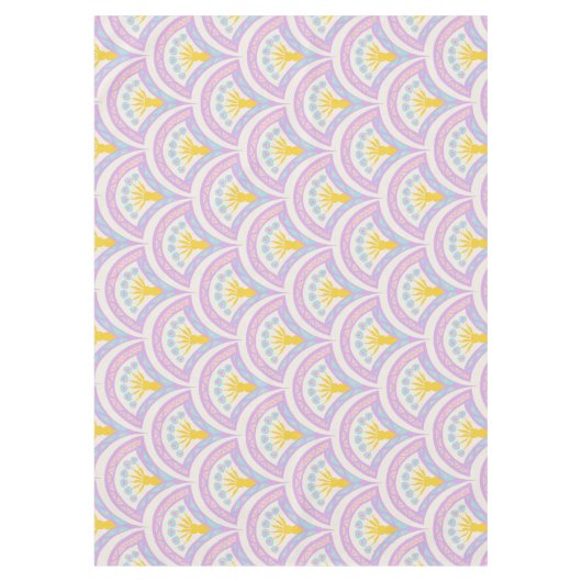 Pastelkleurig schelp patroon tafelkleed (Voorkant)