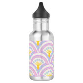Pastelkleurig schelp patroon waterfles (Links)