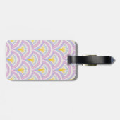 Pastelkleurig schelpenpatroon bagagelabel (Achterkant horizontaal)