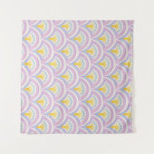Pastelkleurig schelpenpatroon wandkleed (Voorkant (horizontaal))