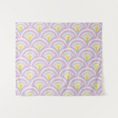 Pastelkleurig schelpenpatroon wandkleed (Voorkant (horizontaal))