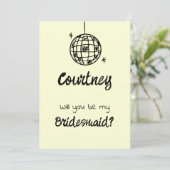 Pastelkleurig Schoonschrift Bruidsmeisje Roomboter Kaart (Staand voorkant)
